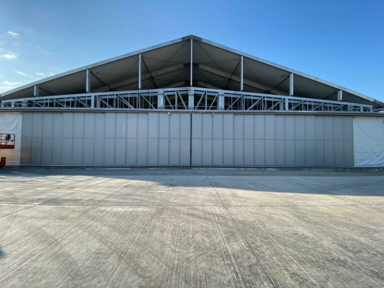 Hangar doors for the German Armed Forces in Afghanistan.